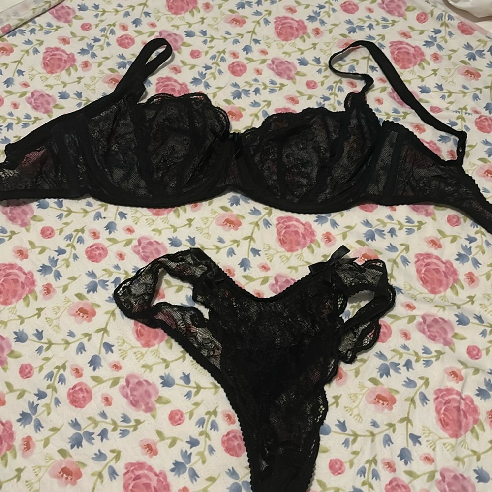 Agent Provocateur balcony bra and thong set.